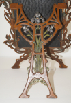 Thumbnail Image: Antique Bevel Mirror w/ iris Flower Cast iron