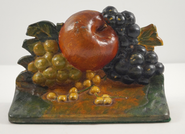 Apple and Grapes Cast Iron Doorstop