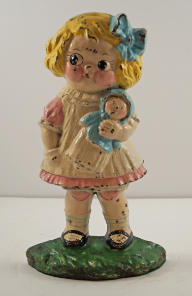 Antique Dolly Dimples Iron Hubley Doorstop