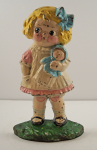 Click to view Antique Dolly Dimples Iron Hubley Doorstop photos