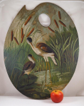 Thumbnail Image: Antique Artist’s Palette Board w/ Shorebirds