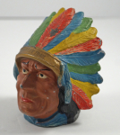 Click to view Native American Indian Spelter Still Bank photos