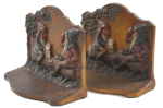 Thumbnail Image: Antique Gnome on Log Cast Iron Bookends