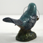 Thumbnail Image: Antique Blue Bird w/ Basket Chalk Figurine 