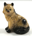 Click to view Antique Sitting Cat Kitten Chalk Figurine photos