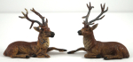 Click to view Deer Putz Cast Metal Christmas Figurine #8 photos